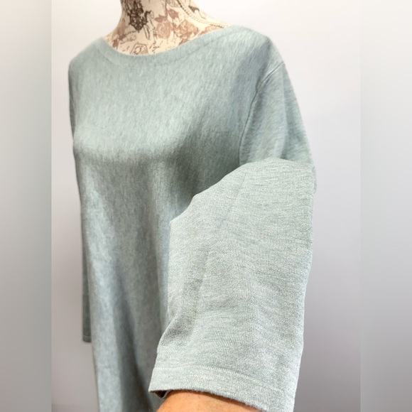 CHICOS Light Blue bateau neck long sleeve sweater size XL - Picture 4 of 14